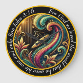 Johannes 3:16 Christelijke surfer rijdt op een pra Grote Klok (Voorkant)