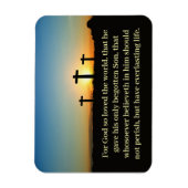JOHANNES 3:16 Drie kruisen Bijbelvers Magneet (Verticaal)