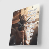 Johannes 3:16 - Eeuwig leven Vierkante Klok (Hoek)