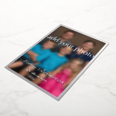 Johannes 3:16 Elegant Modern groen Foto Kerstmis Folie Feestdagenkaart (Gedraaid)