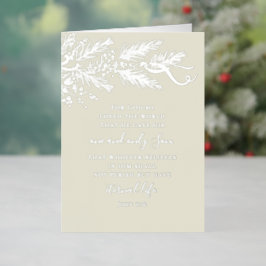 Johannes 3:16 Elegant Modern Pine Christelijk Kers Folie Feestdagenkaart