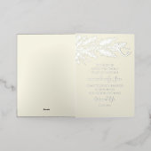 Johannes 3:16 Elegant Modern Pine Christelijk Kers Folie Feestdagenkaart (Buiten Laag)