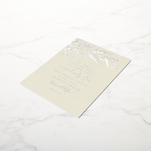 Johannes 3:16 Elegante Originele Pine Kerstmis Folie Feestdagen Briefkaart (Gedraaid)