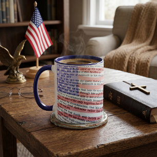 Johannes 3:16 en Amerikaanse vlag Mok