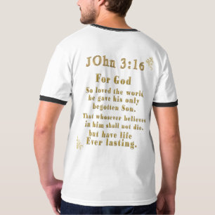 Johannes 3:16 en Bijbelvers Christelijk T-shirt