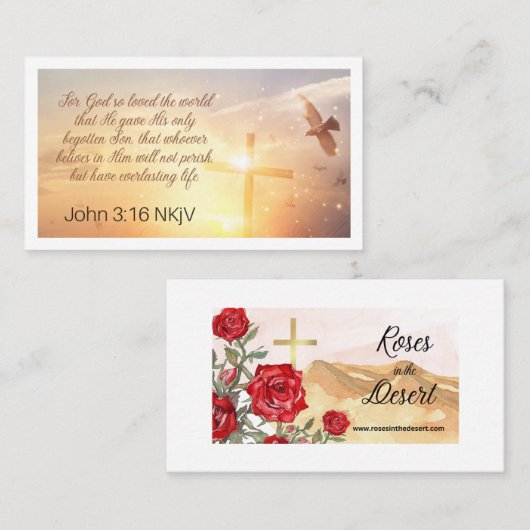 Johannes 3:16 Gebed Kaart Visitekaartje (Voorkant / Achterkant)