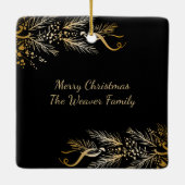 Johannes 3:16 Gepersonaliseerde Schrift Kerstgesch Keramisch Ornament (Achterkant)