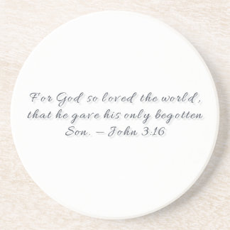 Johannes 3:16, Geschenk Zandsteen Onderzetter