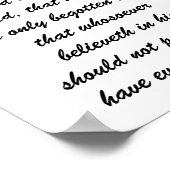 Johannes 3:16 God heeft de kerstkrans zo liefgehad Poster (Hoek)