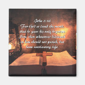 Johannes 3:16 God heeft de wereld zo liefgehad, la Magneet (Voorkant)