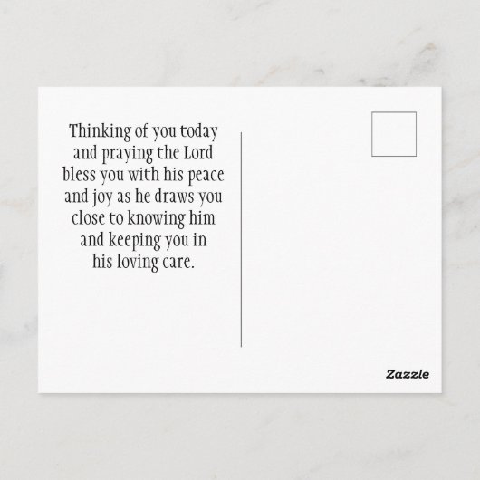 Johannes 3:16 God heeft het Bijbelvers zo liefgeha Briefkaart (Achterkant)