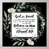 Johannes 3:16 God heeft het Bijbelvers zo liefgeha Poster (Voorkant)