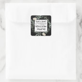 Johannes 3:16 God heeft het Bijbelvers zo liefgeha Vierkante Sticker (Tas)