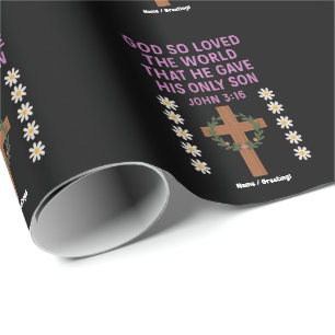 Johannes 3:16 God heeft Zijn enige Zoon het Christ Cadeaupapier