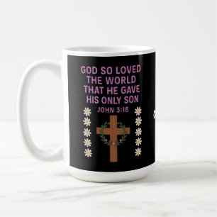 Johannes 3:16 God heeft Zijn enige Zoon het Christ Koffiemok