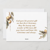 Johannes 3:16 God hield zo van de Wereldbijbel Ker Feestdagenkaart (Achterkant)