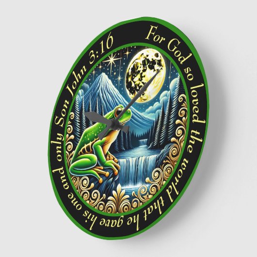 Johannes 3:16 Gouden kikker springt in rustieke pe Grote Klok (Hoek)