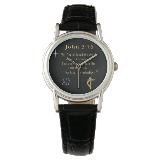 Johannes 3:16 horloge (Voorkant)