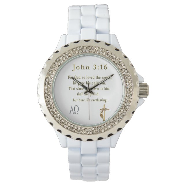 Johannes 3:16 horloge (Voorkant)