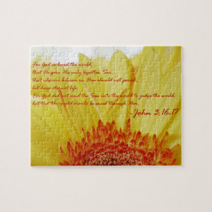 Johannes 3:16 in het voorjaar legpuzzel