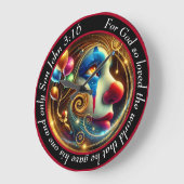 Johannes 3:16 Jolly Clown met rode neus en ballonn Grote Klok (Hoek)