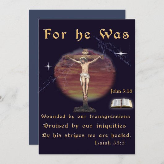 Johannes 3:16 kaart (Voorkant / Achterkant)