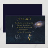 Johannes 3:16 kaart (Voorkant / Achterkant)