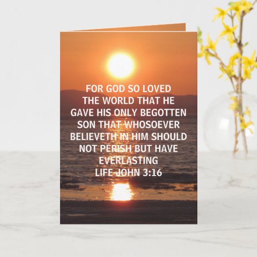 JOHANNES 3 16 KAART (Gele Bloem)