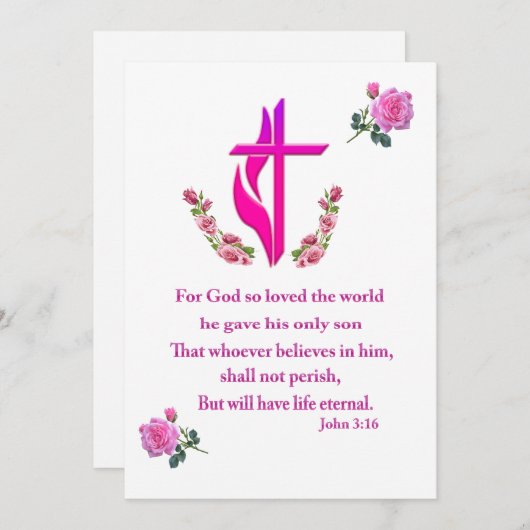 Johannes 3:16 kaart (Voorkant / Achterkant)