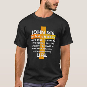 Johannes 3 16 KJV Bijbel Christelijk T Shirt 03
