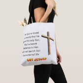 Johannes 3:16 Kruis Tote Bag (Dichtbij)