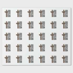 Johannes 3_16 Kruis Vintage Gravure Christelijk On Cadeaupapier