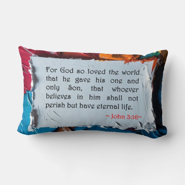 Johannes 3:16   kussen (Achterkant)