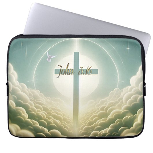 Johannes 3:16 laptop sleeve (Voorkant)