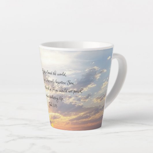 Johannes 3:16 Latte Mok (Rechterhoek)