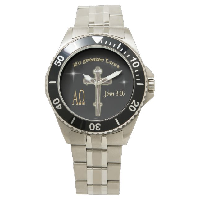 Johannes 3:16 Let op de Schrift Horloge (Voorkant)