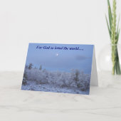 Johannes 3:16 Mountain Dawn Kerstmis Kaart (Voorkant)