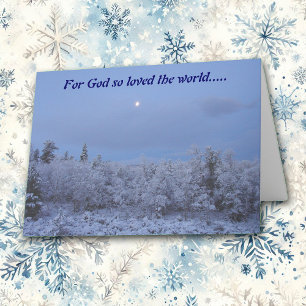 Johannes 3:16 Mountain Dawn Kerstmis Kaart
