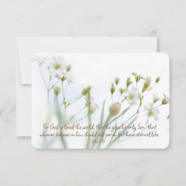 Johannes 3:16 Nota van aanmoediging Floral Notitiekaartje