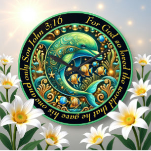 Johannes 3:16 Ocean Harmony Dolfijn Grote Klok