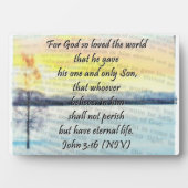 Johannes 3:16 Plaquette Fotoplaat (voorkant)