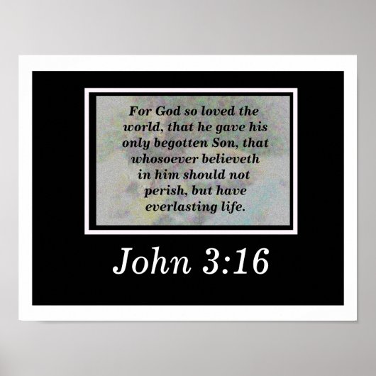 Johannes 3:16 poster (Voorkant)