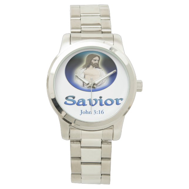 Johannes 3:16 Redder Horloge (Voorkant)