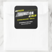 Johannes 3:16 Redding Speciale Aanbieding 100% GRA Vierkante Sticker (Tas)