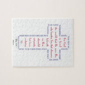 Johannes 3:16 Rode, Witte en Blauwe Kruis Legpuzzel (Horizontaal)