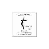 Johannes 3:16 rubberstempel (Afrduk)