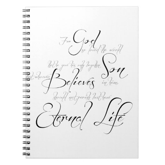 Johannes 3:16 schrift notitieboek (Voorkant)