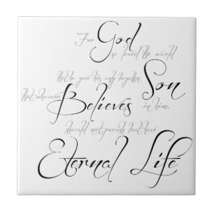 Johannes 3:16 schrift tegeltje