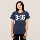 Johannes 3:16 Solide Christelijke bijbelvers van d Tri-Blend Shirt (Voorkant volledig)