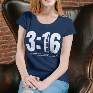 Johannes 3:16 Solide Christelijke bijbelvers van d Tri-Blend Shirt